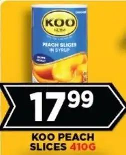 Goal Supermarket Koo peach slices offer