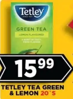 Goal Supermarket Tetley tea green & lemon offer