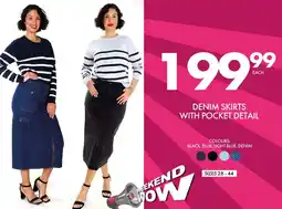 Save Denim skirts with pocket detail offer