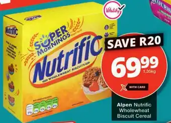 Checkers Alpen Nutrific Wholewheat Biscuit Cereal offer