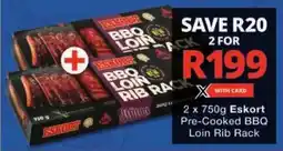 Checkers Eskort Pre-Cooked BBQ Loin Rib Rack offer