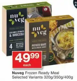 Checkers Nuveg Frozen Ready Meal offer