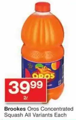 Checkers Brookes Oros Concentrated Squash All Variants Each offer