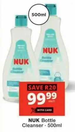 Checkers NUK Bottle Cleanser offer