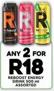Fresh Stop Reboost Energy Drink Assorted-For Any 2 x 500ml offer