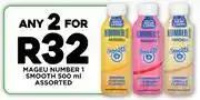 Fresh Stop Mageu Number 1 Smooth Assorted-For Any 2 x 500ml offer