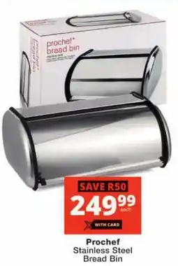 Checkers Prochef Stainless Steel Bread Bin offer