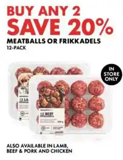 Woolworths Meatballs or frikkadels offer