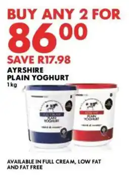 Woolworths Ayrshire plain yoghurt offer