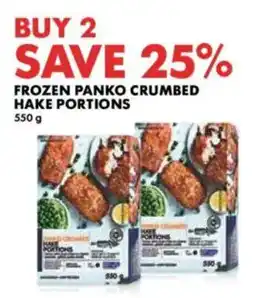 Woolworths Frozen panko crumbed hake portions offer