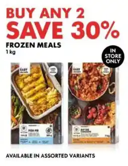 Woolworths Frozen meals offer