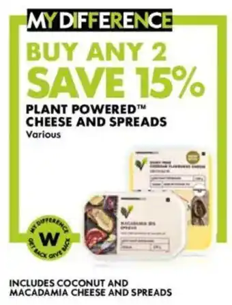 Woolworths Plant powered cheese and spreads offer