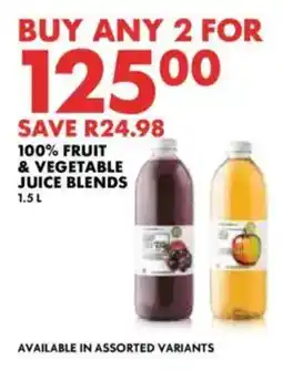 Woolworths 100% fruit & vegetable juice blends offer