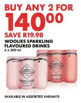 Woolworths Woolies sparkling flavoured drinks offer