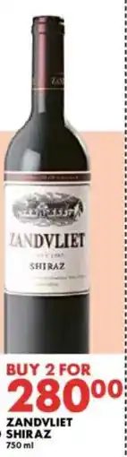 Woolworths Zandvliet shiraz offer