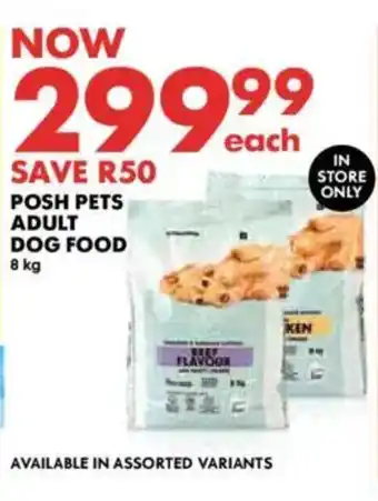 Woolworths Posh pets adult dog food offer