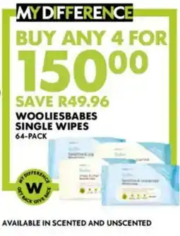 Woolworths Wooliesbabes single wipes offer