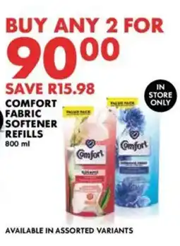 Woolworths Comfort fabric softener refills offer