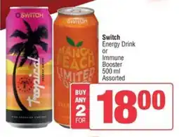 Spar Switch Energy Drink or Immune Booster Assorted offer