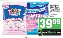 Spar Manhattan or Mister Sweet Pink and White Marshmallows or Yumallows offer