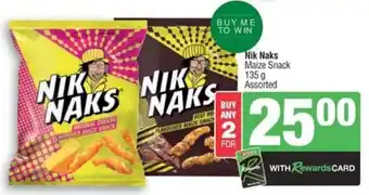 Spar Nik Naks Maize Snack Assorted offer