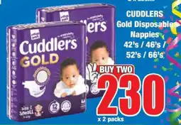 Boxer CUDDLERS Gold Disposable Nappies offer