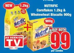 Boxer NUTRIFIC Cornflakes 1.2kg & Wholewheat Biscuits 900g offer