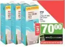 Spar SPAR UHT Long Life Milk Full Cream offer