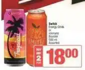 Spar Switch Energy Drink or Immune Booster offer