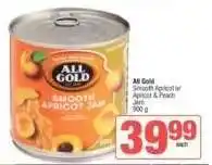 Spar All Gold Smooth Apricot or Apricot & Peach Jam offer