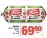 Spar Rainbow Simply Chicken Polony offer