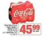 Spar Coca-Cola Regular, Fanta, Sprite or Stoney Bottles offer