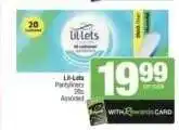 Spar Lil-Lets Pantyliners 20s Assorted offer