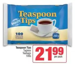 Spar Teaspoon Tips Tagless Teabags offer