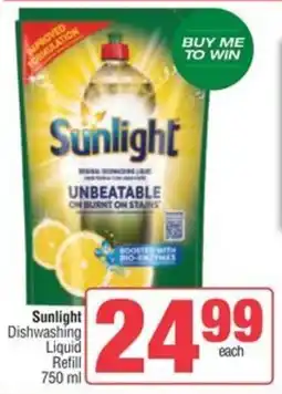 Spar Sunlight Dishwashing Liquid Refill offer
