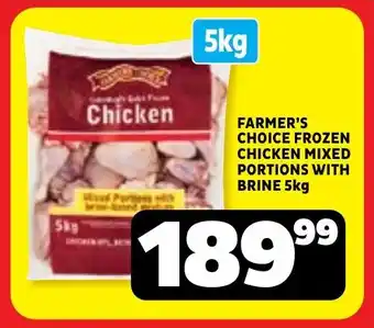 Usave Farmer's choice frozen chicken mixed portions with brine offer