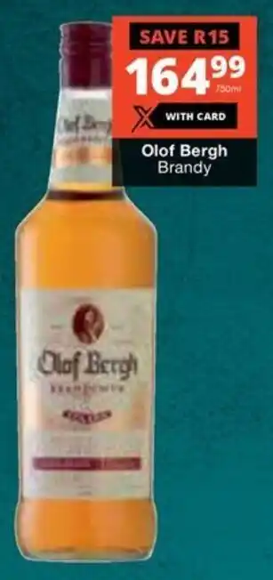 Checkers Liquor Shop Olof Bergh Brandy offer