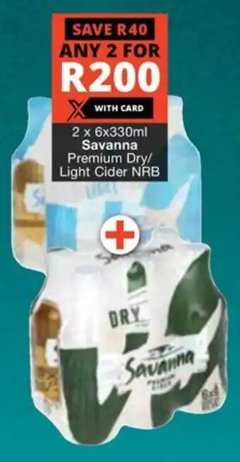 Checkers Liquor Shop Savanna Premium Dry/ Light Cider NRB offer