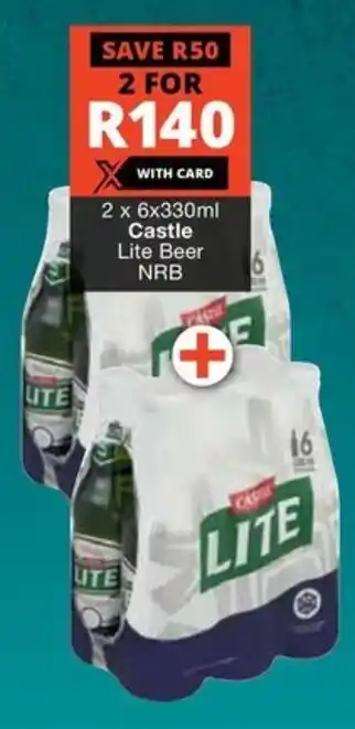 Checkers Liquor Shop Castle Lite Beer NRB offer
