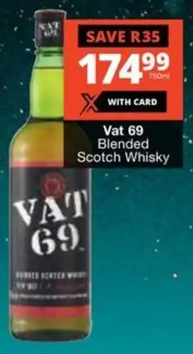 Checkers Liquor Shop Vat 69 Blended Scotch Whisky offer