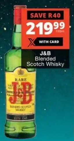Checkers Liquor Shop J&B Blended Scotch Whisky offer