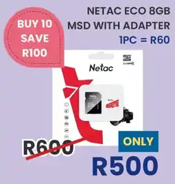 Matrix Warehouse Netac eco 8gb msd with adapter offer