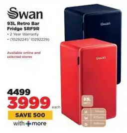 HiFi Corp Swan Retro Bar Fridge SRF9R offer