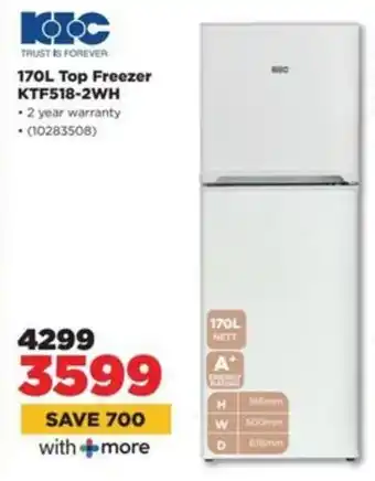 HiFi Corp KIC Top Freezer KTF518-2WH offer