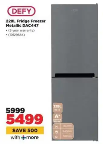 HiFi Corp DEFY Fridge Freezer Metallic DAC447 offer