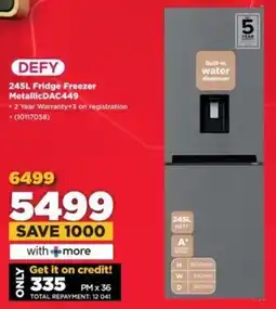 HiFi Corp DEFY Fridge Freezer Metallic DAC449 offer