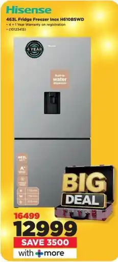 HiFi Corp Hisense Fridge Freezer Inox H610BSWD offer