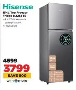 HiFi Corp Hisense Top Freezer Fridge H225TTS offer
