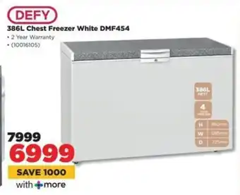 HiFi Corp DEFY Chest Freezer White DMF454 offer