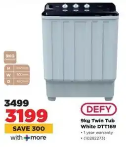 HiFi Corp DEFY Twin Tub White DTT169 offer